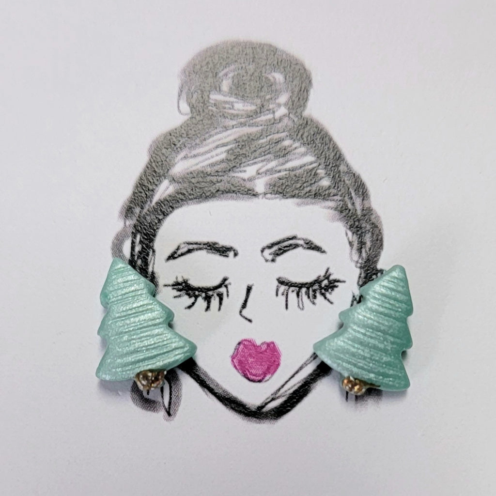 Clay Earrings- Christmas Tree