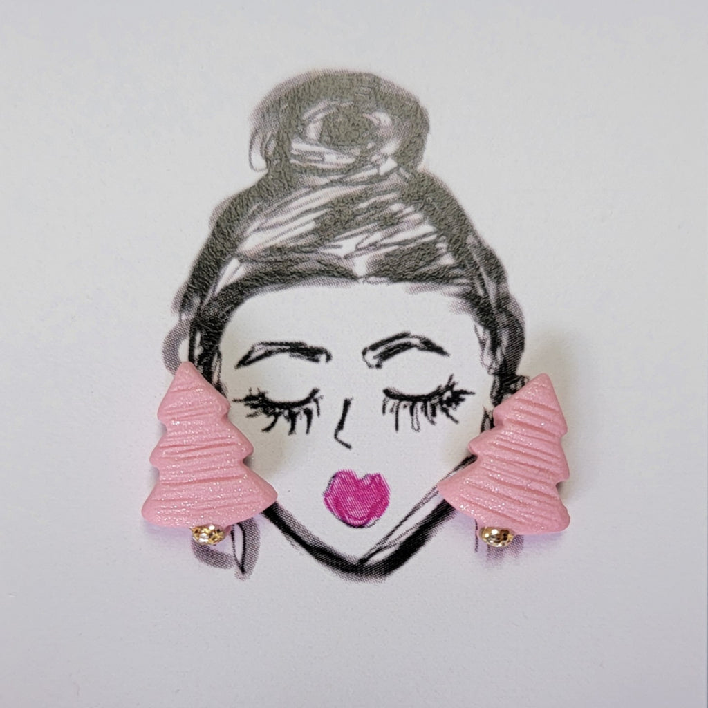 Clay Earrings- Christmas Tree