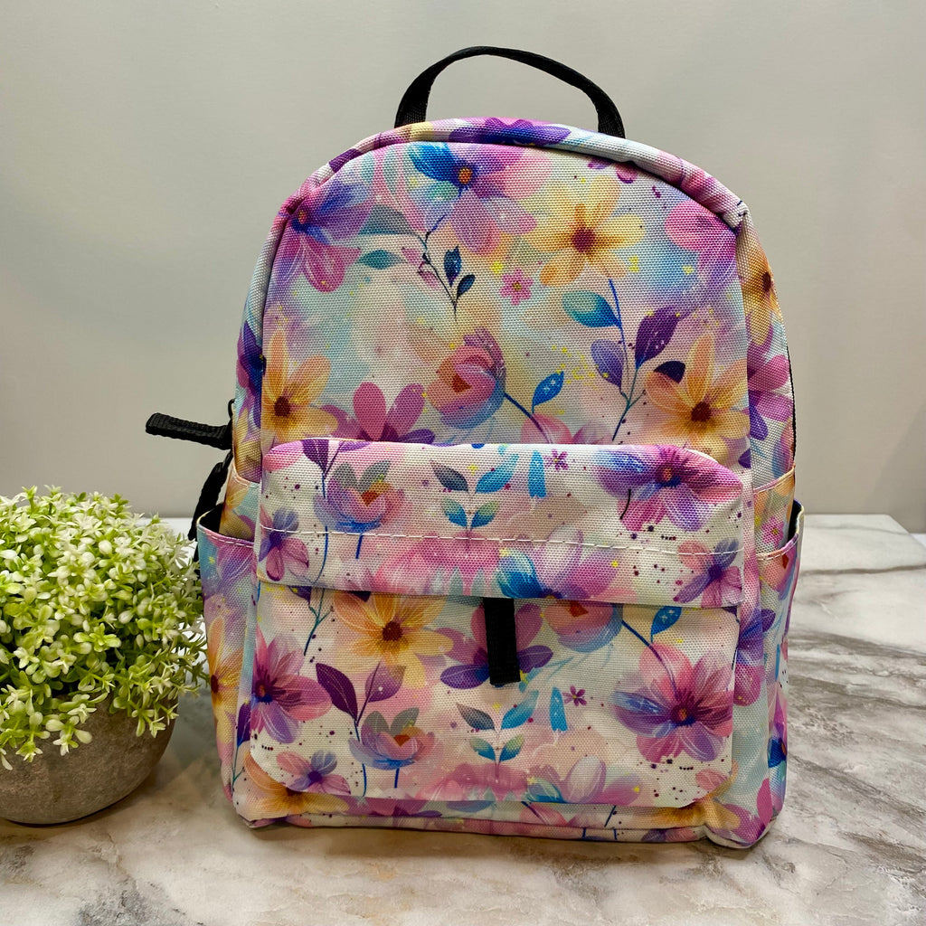 Mini Backpack - Pastel Pink Floral