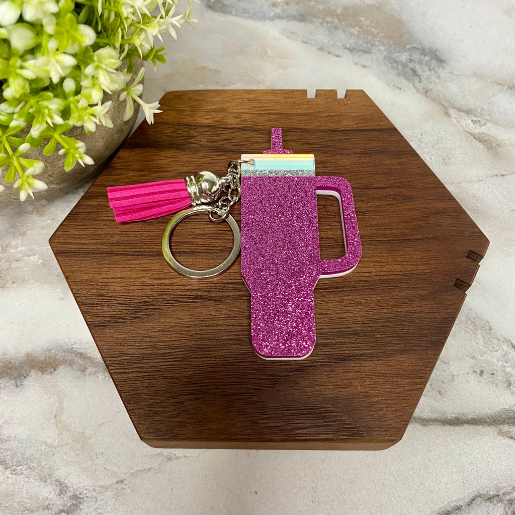 Keychain - Tumbler - Darker Pink