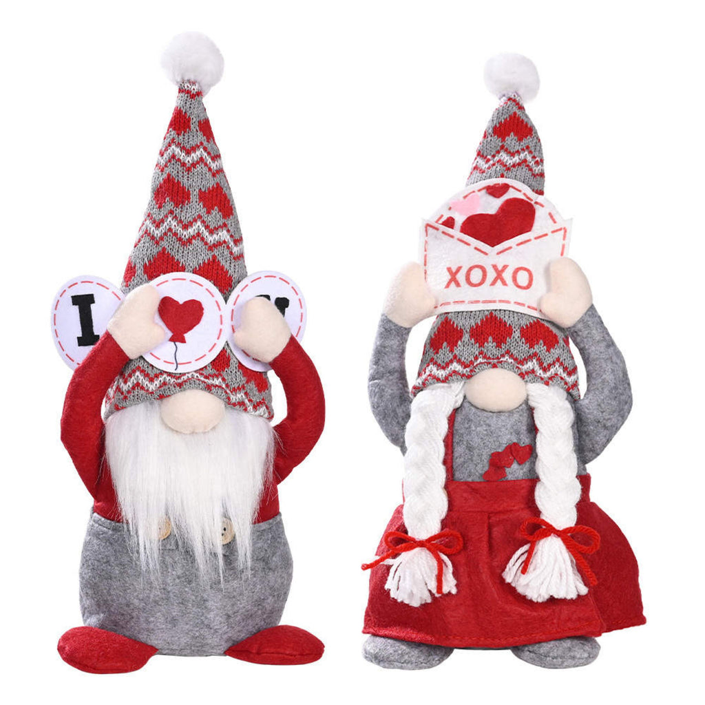 Gnome - Valentine #7 - Grey I Heart U & XOXO - PREORDER